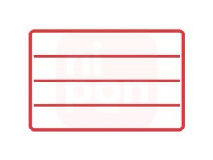 Etiqueta Escolar Pauta Vermelha 60 X 40mm Com 30 Unidades